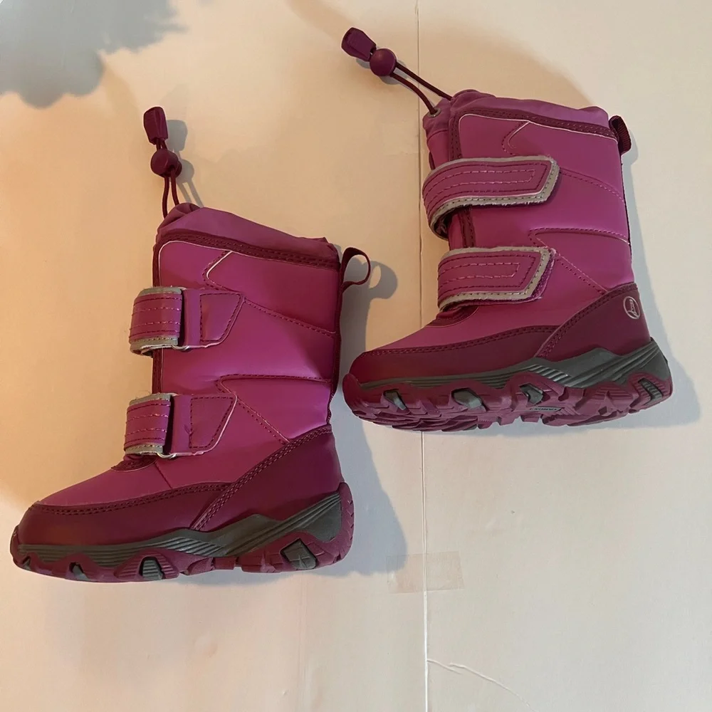 Land’s End Snow Flurry Insulated Pink/Purple Toddler Boots sz 6